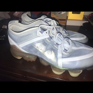 Blue vapormax shoes